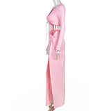 SUPER WHOLESALE | Split Skirt Set in Pink