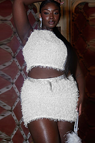 SUPER WHOLESALE | Plush Tank Top and Mini Skirt