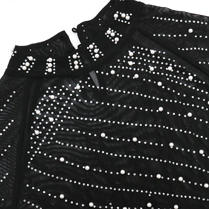 SUPER WHOLESALE | Rhinestone, Pearl,Feather Deco Mini Dress