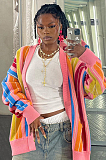 SUPER WHOLESALE | Color-block Knitted Cardigan