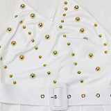 SUPER WHOLESALE | Beaded Asymmertrical Cut Jumpsuit