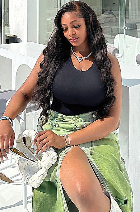 SUPER WHOLESALE | Disstress Front Split Cargo Skirt