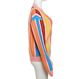 SUPER WHOLESALE | Color-block Knitted Cardigan