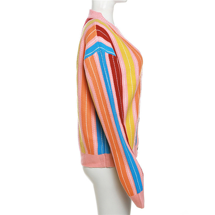 SUPER WHOLESALE | Color-block Knitted Cardigan