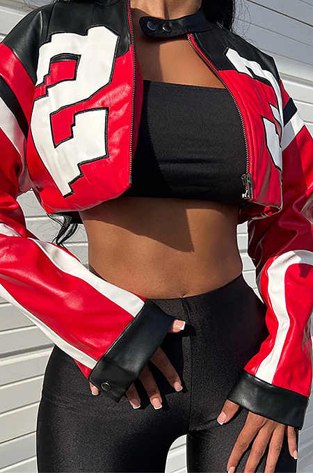 SUPER WHOLESALE | Pu Material 23 Track Jacket