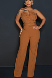 SUPER WHOLESALE | Beaded Asymmertrical Cut Jumpsuit