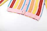 SUPER WHOLESALE | Color-block Knitted Cardigan