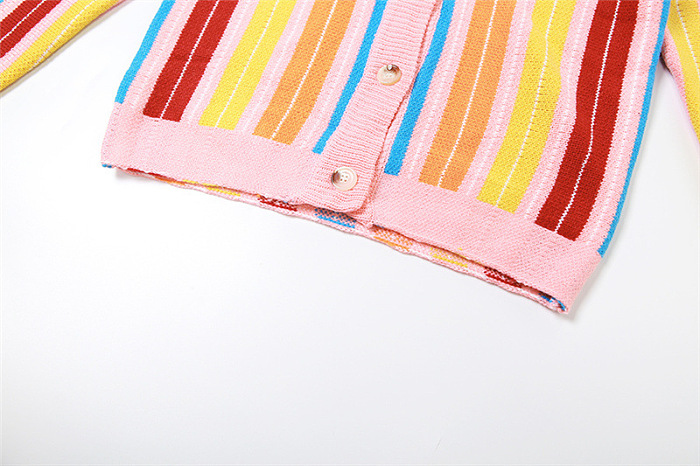 SUPER WHOLESALE | Color-block Knitted Cardigan