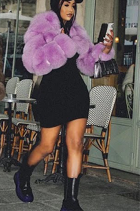 Artificial Puffer Furry Jacket