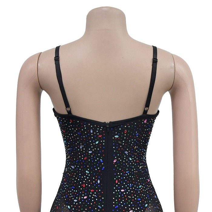 SUPER WHOLESALE | Rhinestone Beaded Maxi Jumpsuit