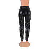 SUPER WHOLESALE | PU Material Elastic Leggings