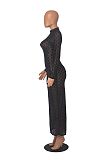 SUPER WHOLESALE | Plaid See-through Bodycon Long Dress in Black