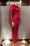 SUPER WHOLESALE | Plaid See-through Bodycon Long Dress in Black