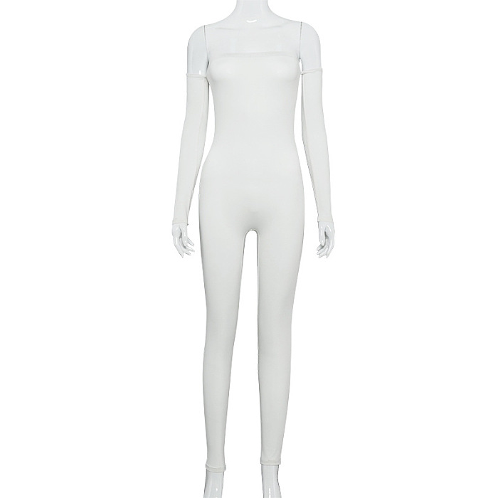 SUPER WHOLESALE | Off-shoulder Jumpsuit in Solid
