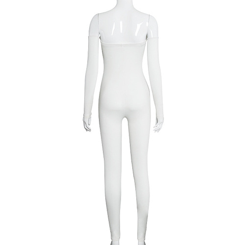SUPER WHOLESALE | Off-shoulder Jumpsuit in Solid