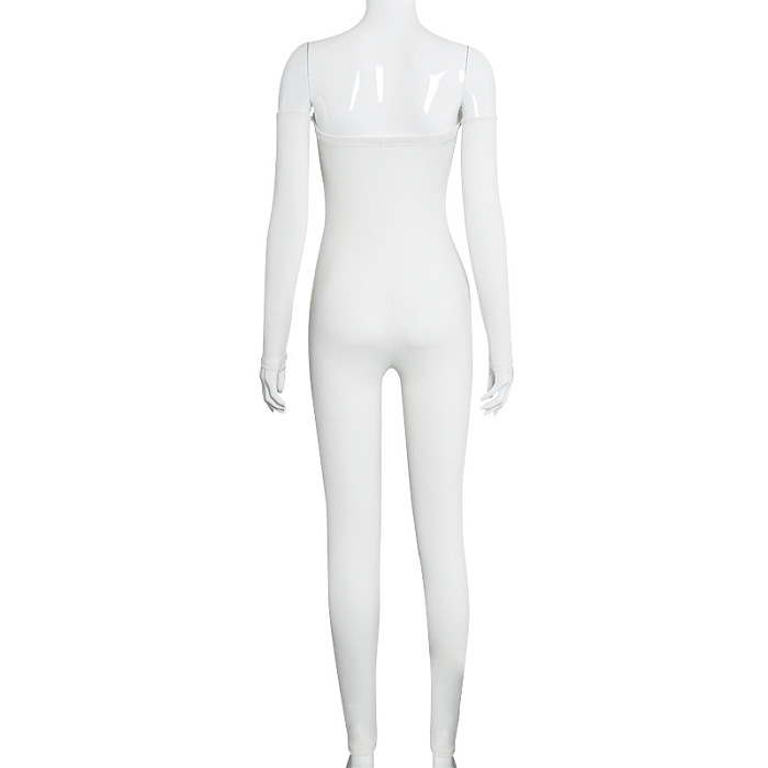 SUPER WHOLESALE | Off-shoulder Jumpsuit in Solid