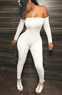 SUPER WHOLESALE | Off-shoulder Jumpsuit in Solid