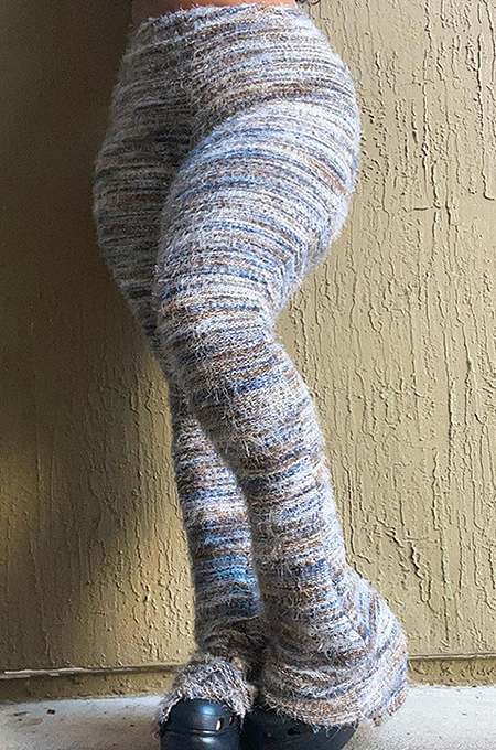SUPER WHOLESALE | Furry Knitted Ruffle Pants