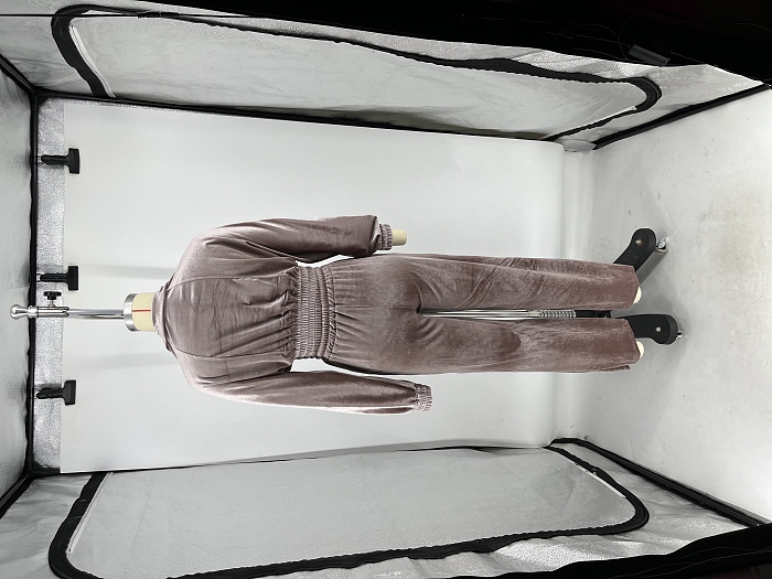 SUPER WHOLESALE | Velvet Fabric Tracking Suit in Brown