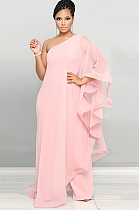 SUPER WHOLESALE | One Shoulder Patchwork Jumpsuit in Black