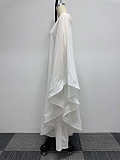 SUPER WHOLESALE | One Shoulder Patchwork Jumpsuit in White