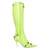 SUPER WHOLESALE | Pointed-toe, slender-heeled, metal-studded, Knee Height Boots