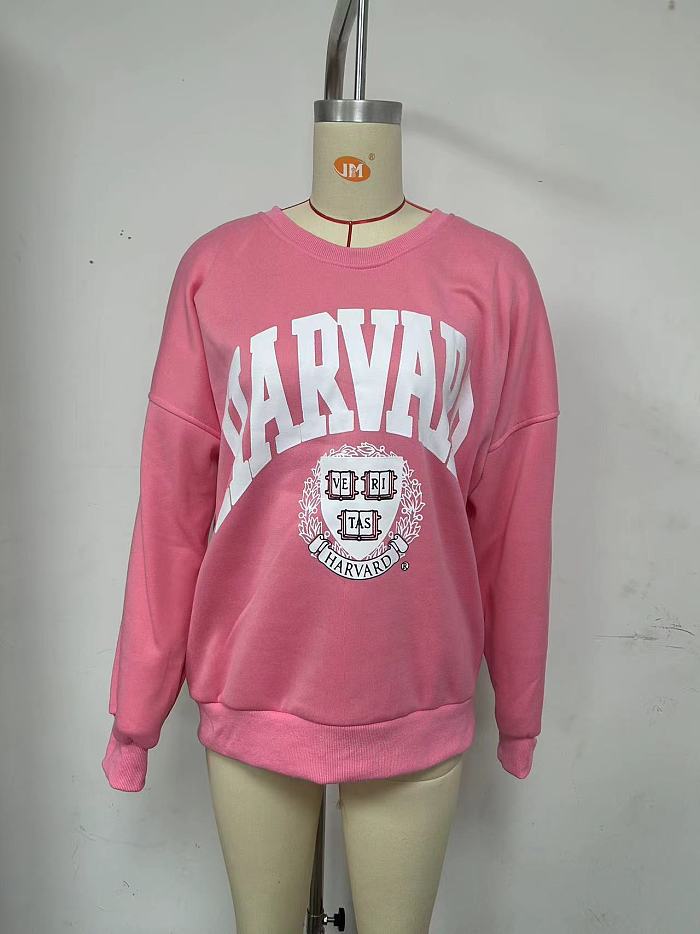 SUPER WHOLESALE | Words Printed Sweater in Pink