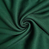 Sequins Back Zip Up Plunging Neck Long Dress in Green