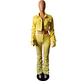 SUPER WHOLESALE | Ruffle Cargo 2Piece Set in Yellow