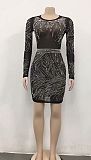 SUPER WHOLESALE | Rhinestone Deco Open Back Mini Dress