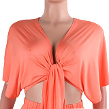 SUPER WHOLESALE | Bow Tied Top & Loose Pants