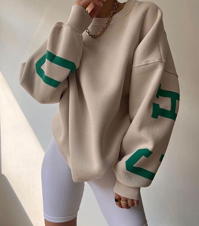 SUPER WHOLESALE | Oversize Printed Sweater