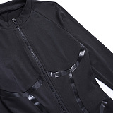 SUPER WHOLESALE | Elastic Front Zip Up Jumpsuit
