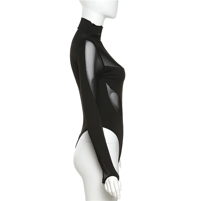 SUPER WHOLESALE | Patchwork See-through Bodysuit