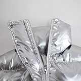 SUPER WHOLESALE | Drawstring Down Coat in Black