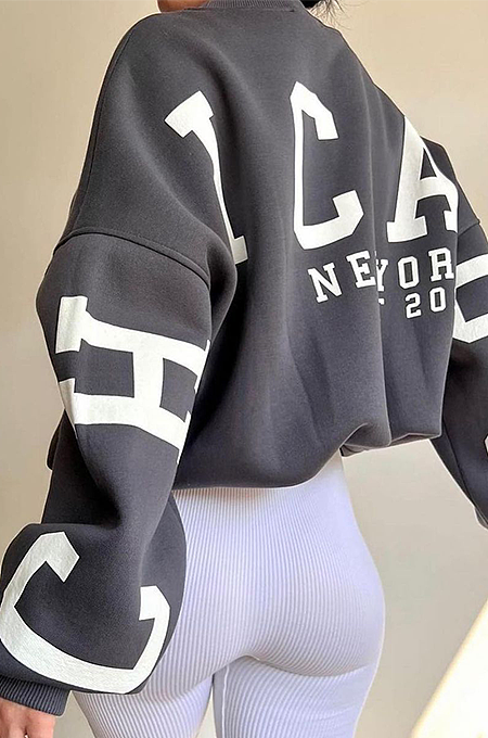 SUPER WHOLESALE | Oversize Printed Sweater