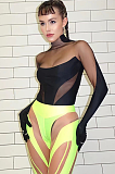 SUPER WHOLESALE | Patchwork See-through Bodysuit
