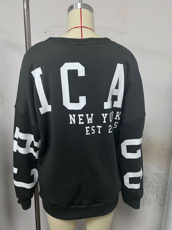 SUPER WHOLESALE | Oversize Printed Sweater