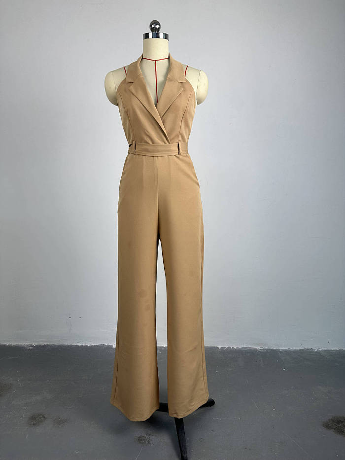 SUPER WHOLESALE | 24 Spring Halter Jumpsuit