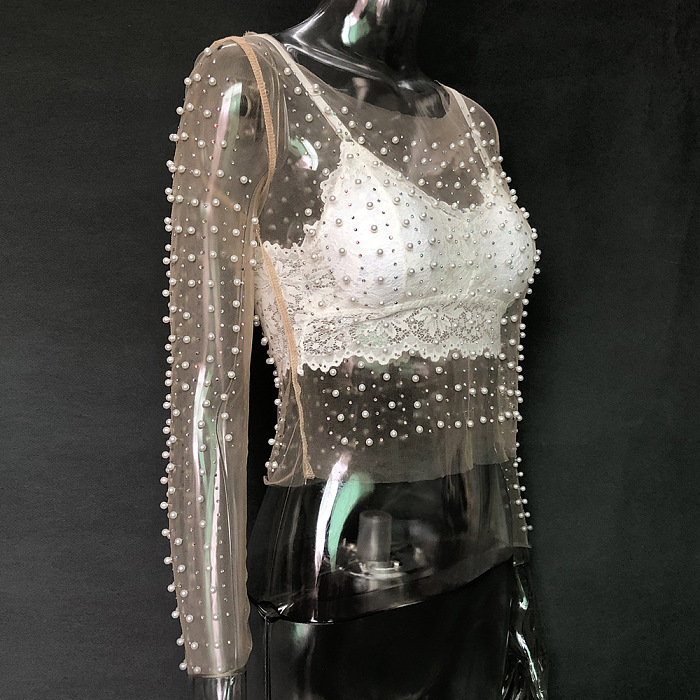 SUPER WHOLESALE | Pearl Mesh & Bandeau in Black