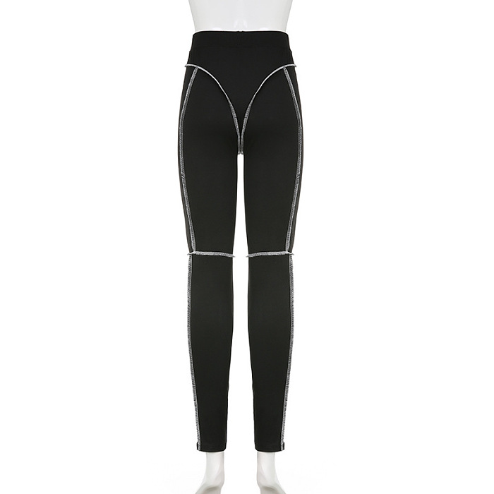 SUPER WHOLESALE | Patchwork High Elastic Jogging Pants