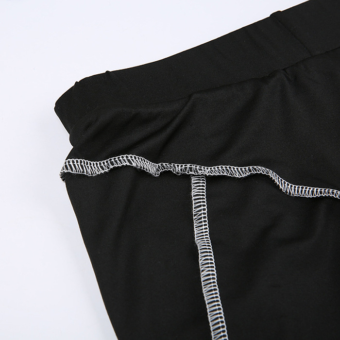 SUPER WHOLESALE | Patchwork High Elastic Jogging Pants