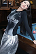 SUPER WHOLESALE | Printed Long Sleeve T-shirt Top in Black