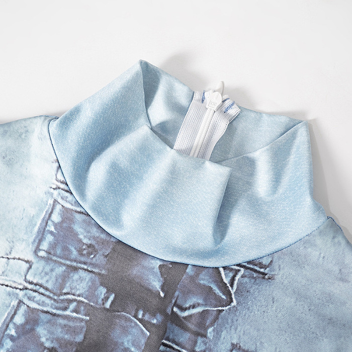 SUPER WHOLESALE | 3D Printed Back Zip Up Jumpsuit