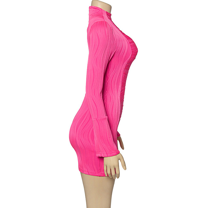 SUPER WHOLESALE | Wave Texture Mini Dress