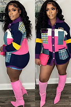 SUPER WHOLESALE | Patchwork Color Block Cardigan