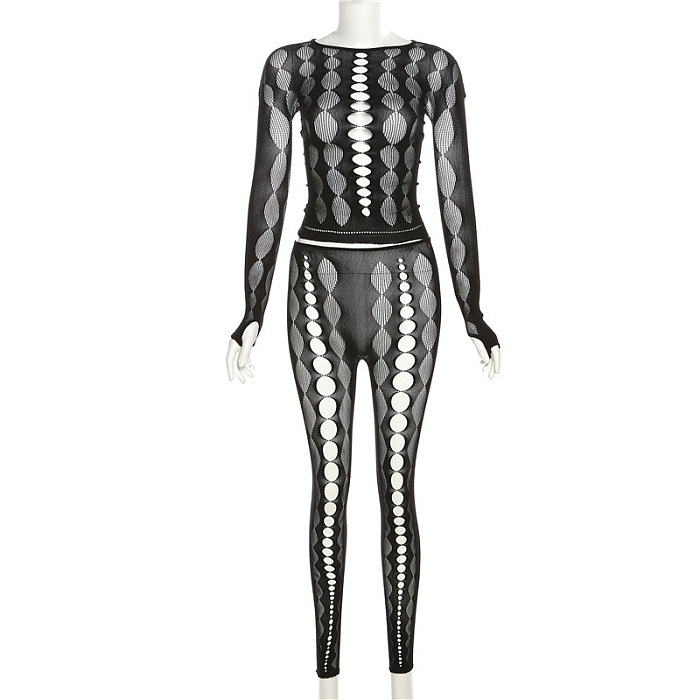 SUPER WHOLESALE | High Elastic Hollow-out 2Piece