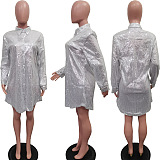 SUPER WHOLESALE | Sequins Shirt Dress
