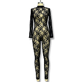 SUPER WHOLESALE |Lace See-through Jumpsuit