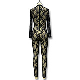 SUPER WHOLESALE |Lace See-through Jumpsuit